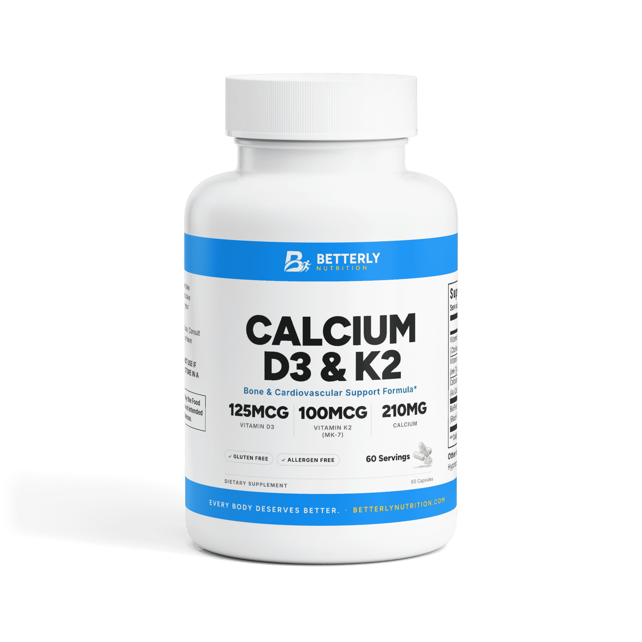 Calcium, Vitamin D3 & K2 Capsules