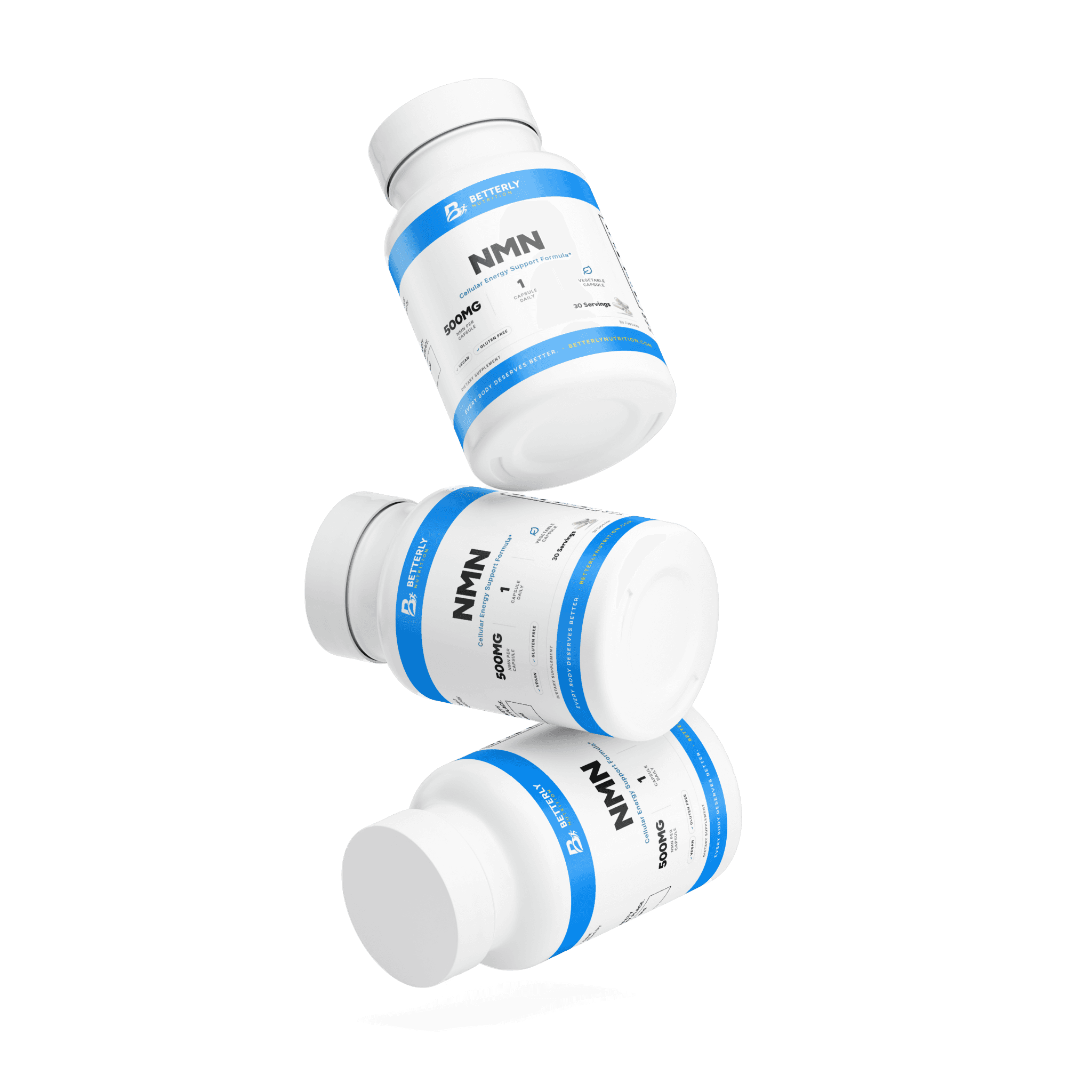 500mg NMN Capsules, opened to show the contents