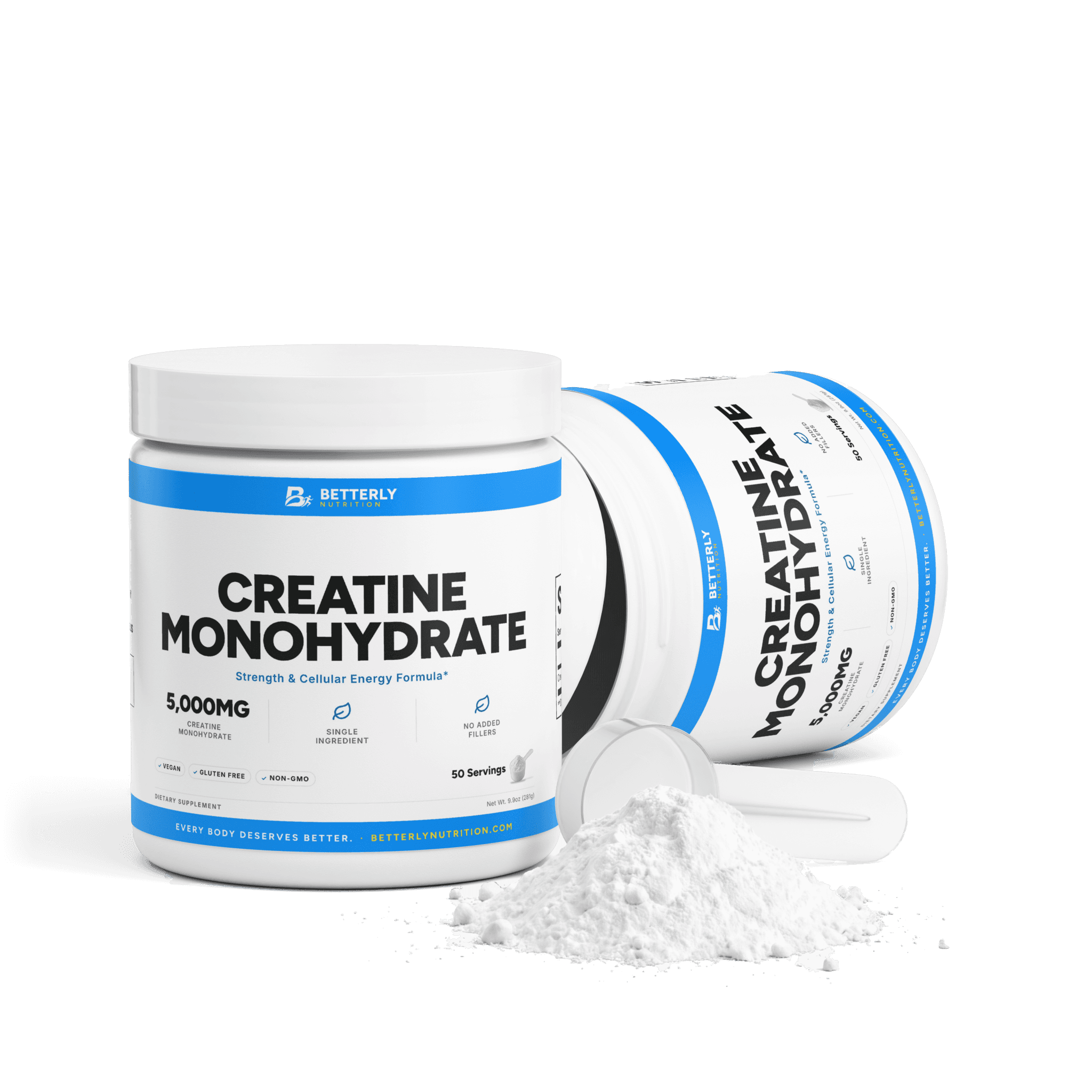 Creatine Monohydrate Powder, opened to show the contents