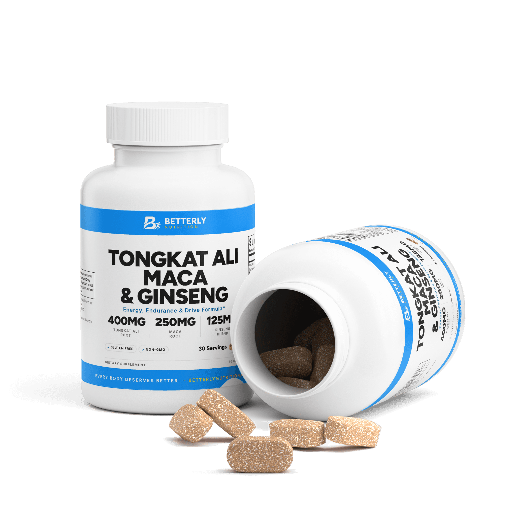 Tongkat Ali, Maca & Ginseng Capsules, opened to show the contents