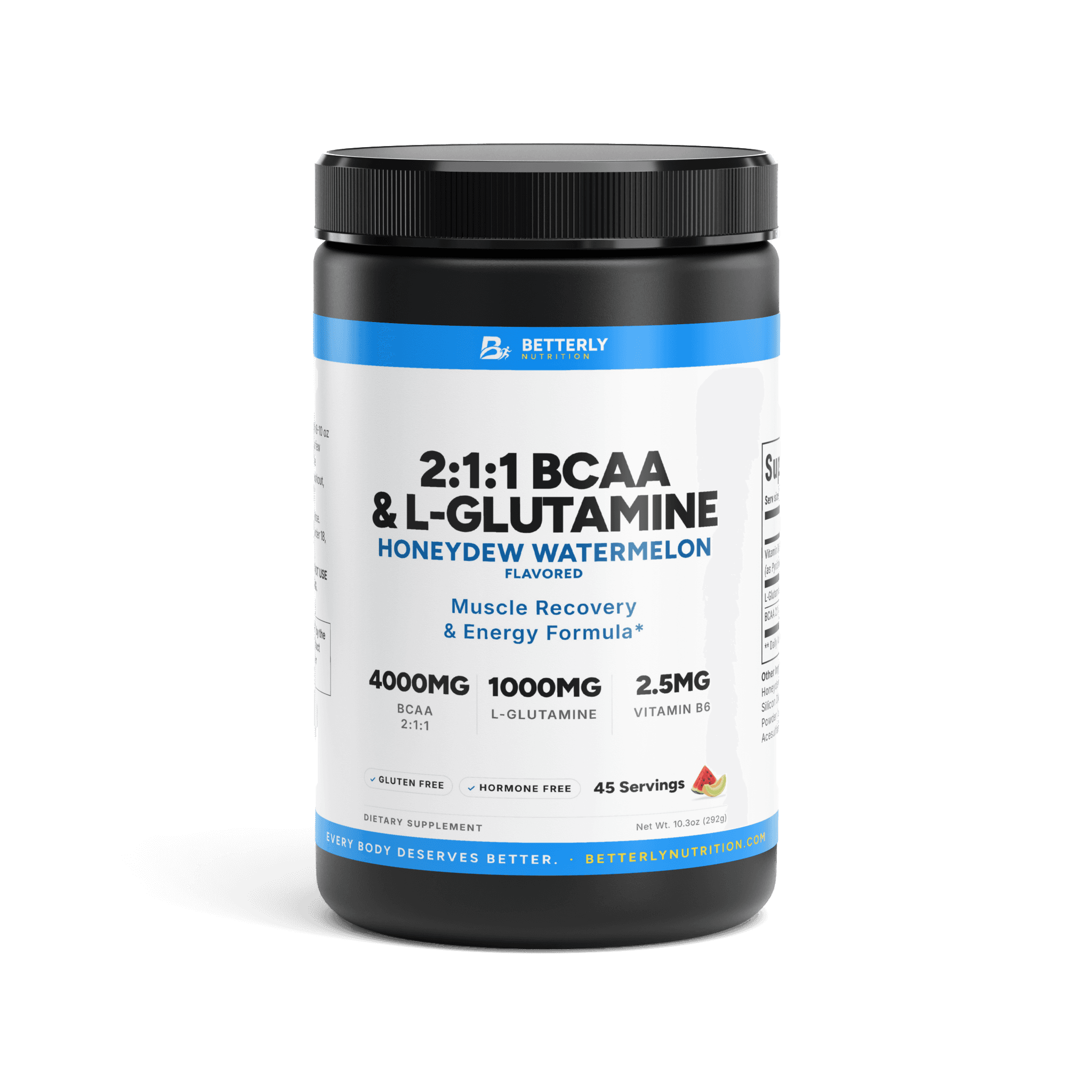 2:1:1 BCAA & L-Glutamine Powder — Honeydew Watermelon, front label
