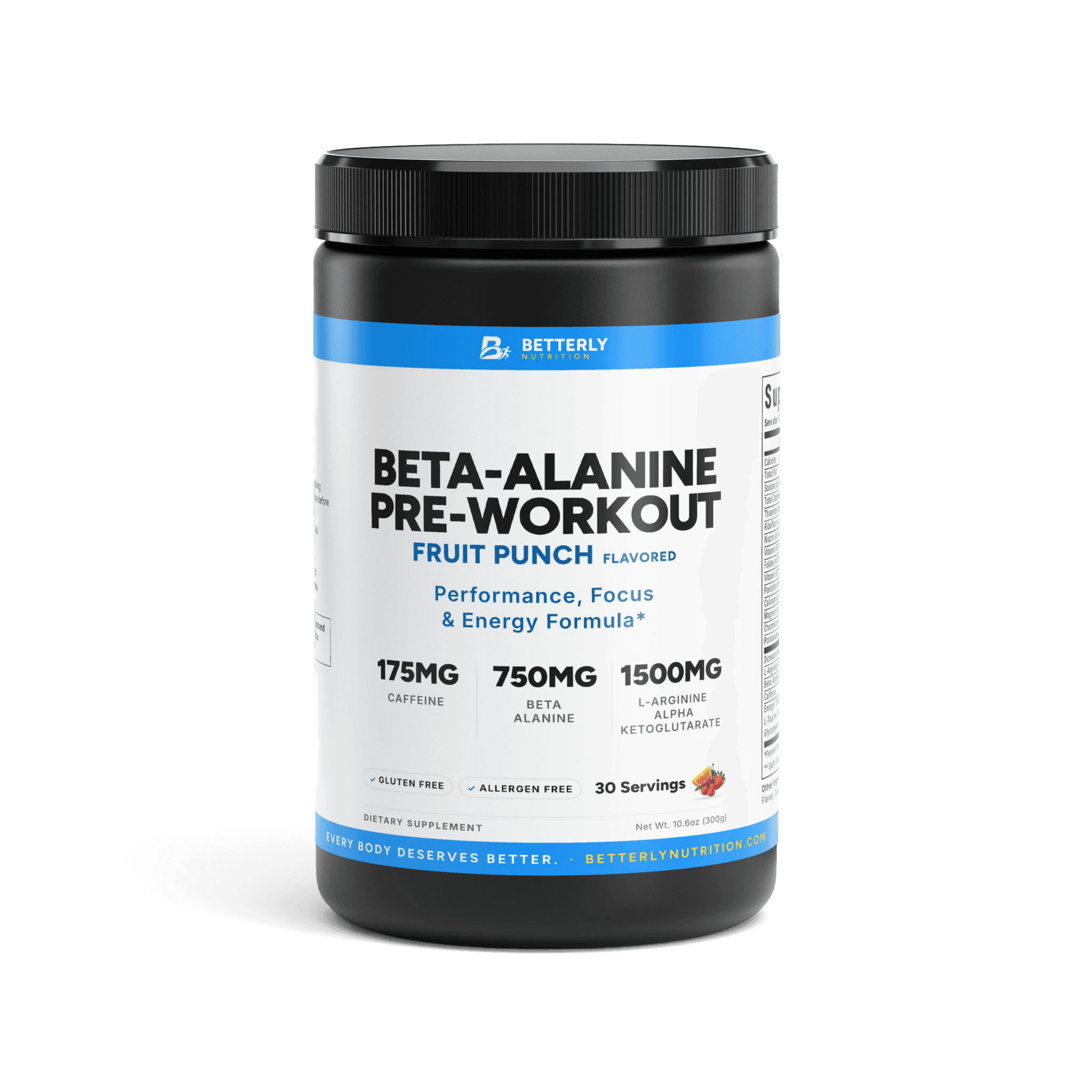 Beta-Alanine & Caffeine Pre-Workout Powder