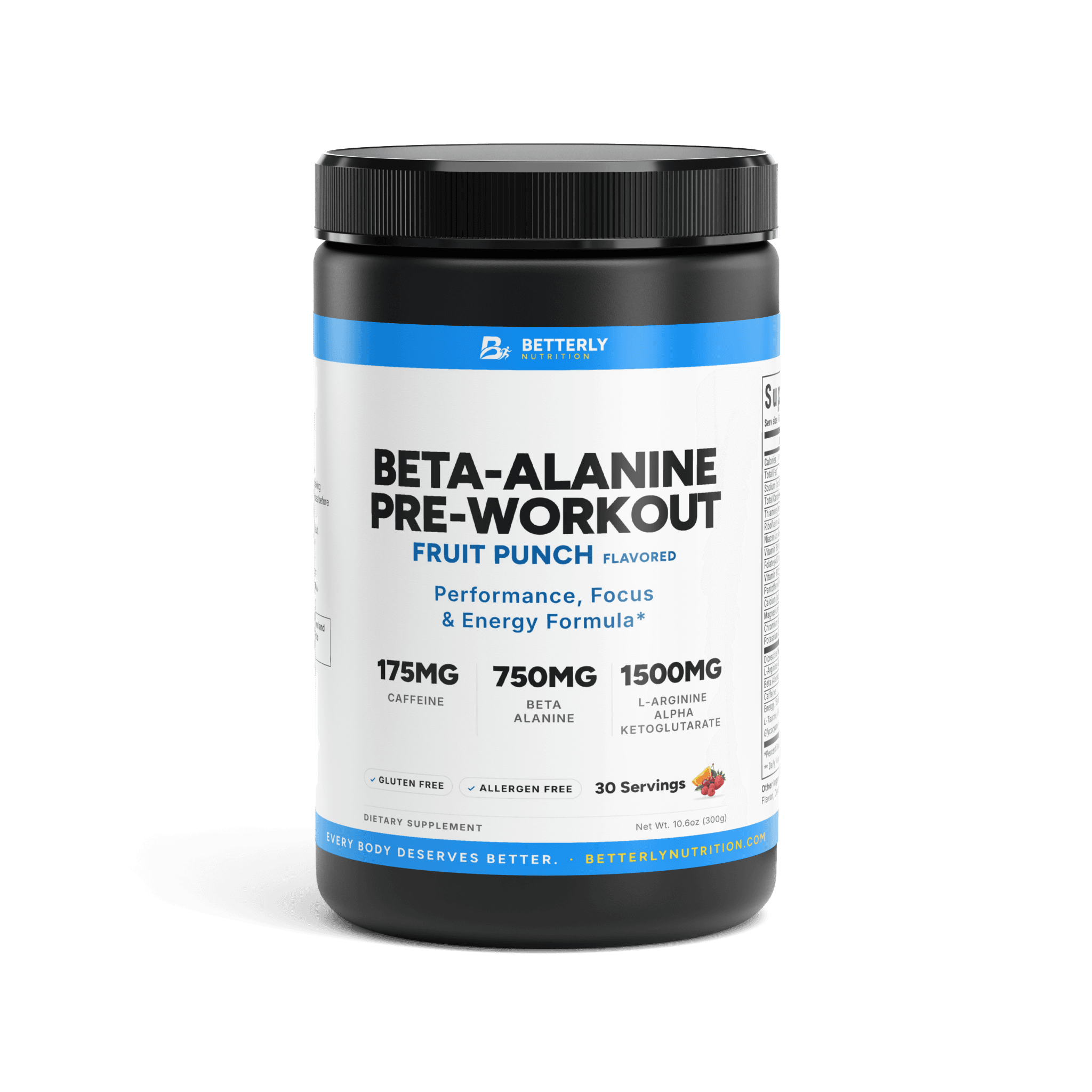 Beta-Alanine & Caffeine Pre-Workout Powder