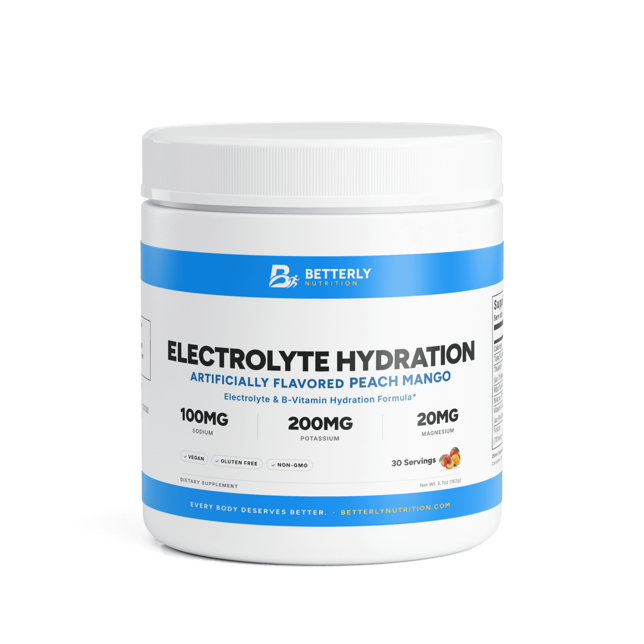 Electrolyte Hydration Powder — Peach Mango, front label