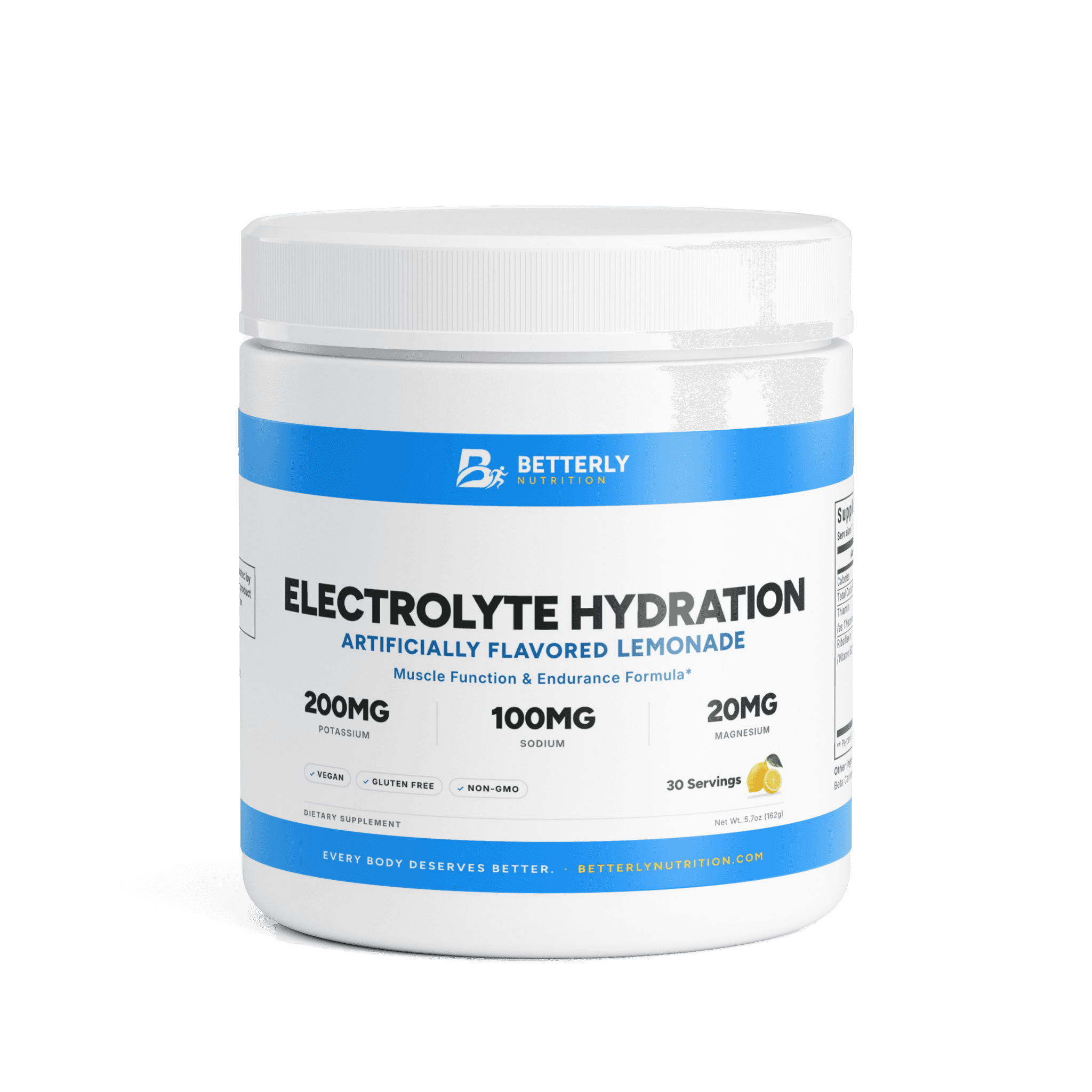 Electrolyte Hydration Powder — Lemonade, front label