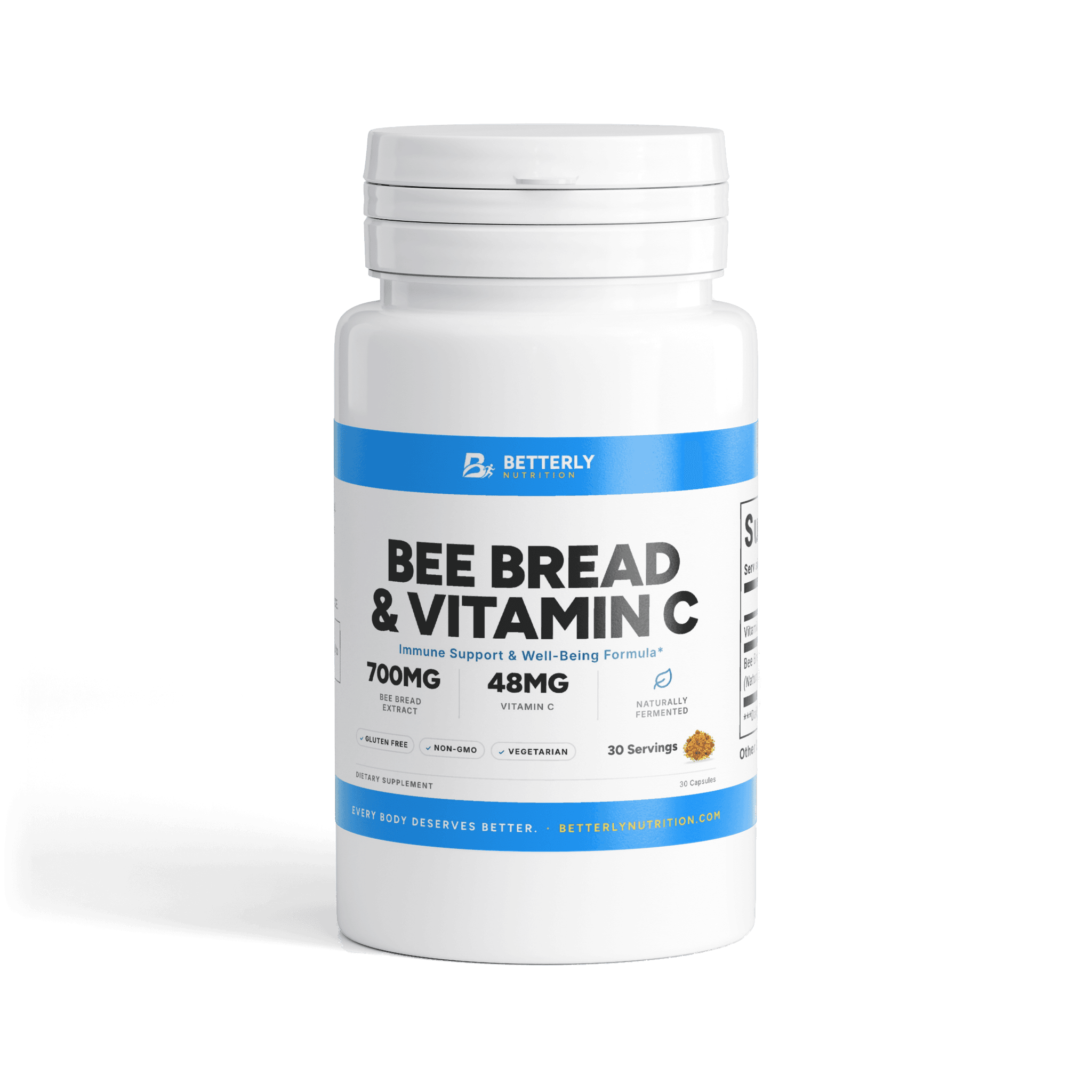 Bee Bread & Vitamin C Capsules