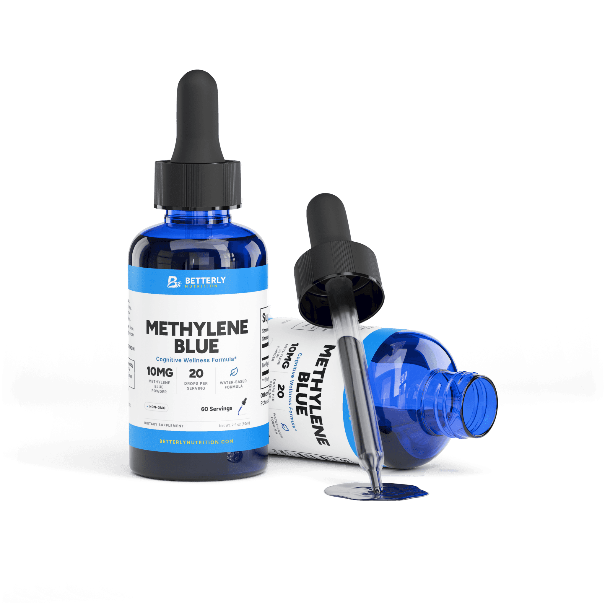 10mg Methylene Blue Drops, opened to show the contents