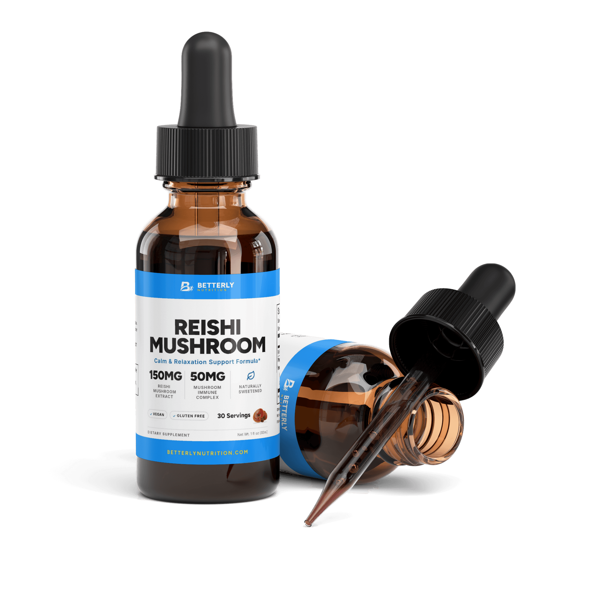 Reishi Mushroom Calm Drops, opened to show the contents