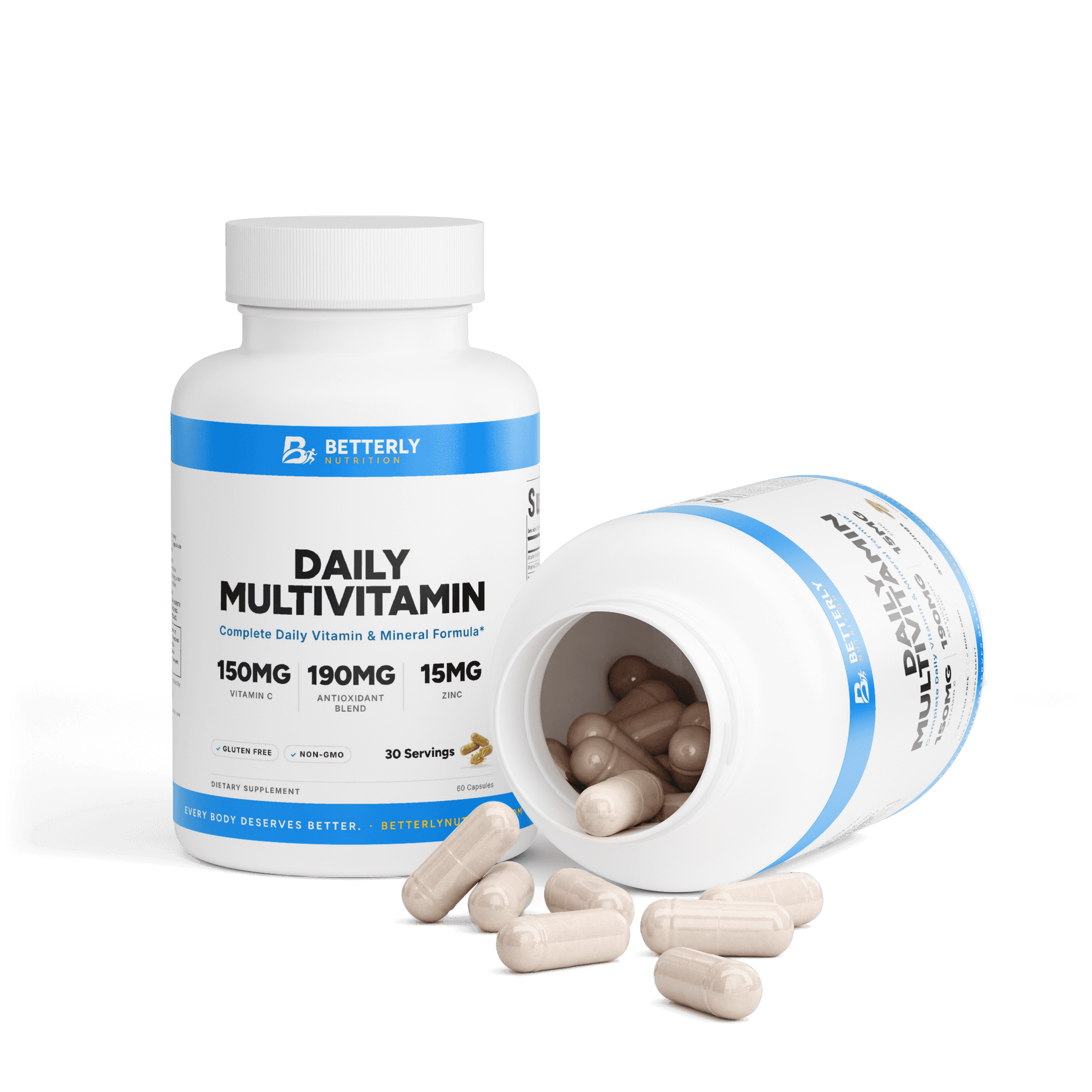 Daily Multivitamin Capsules, opened to show the contents